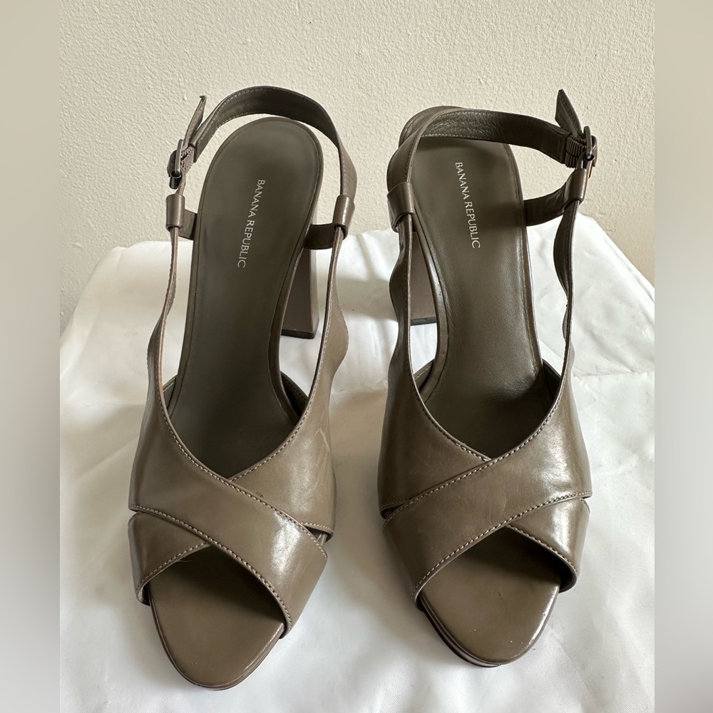 Banana Republic Grey Heeled Sandals